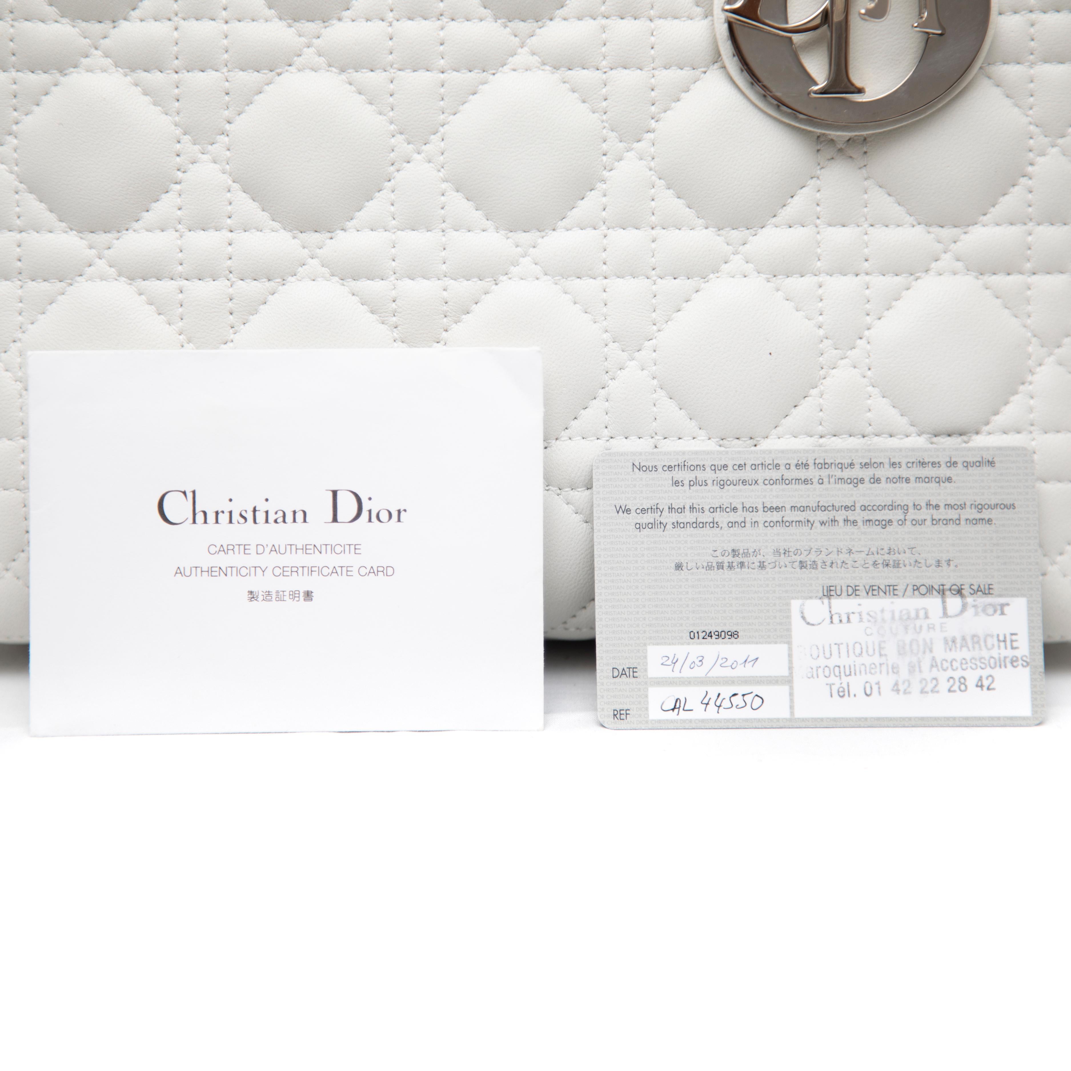 Christian Dior Medium Lady Dior, 2010 For Sale 1