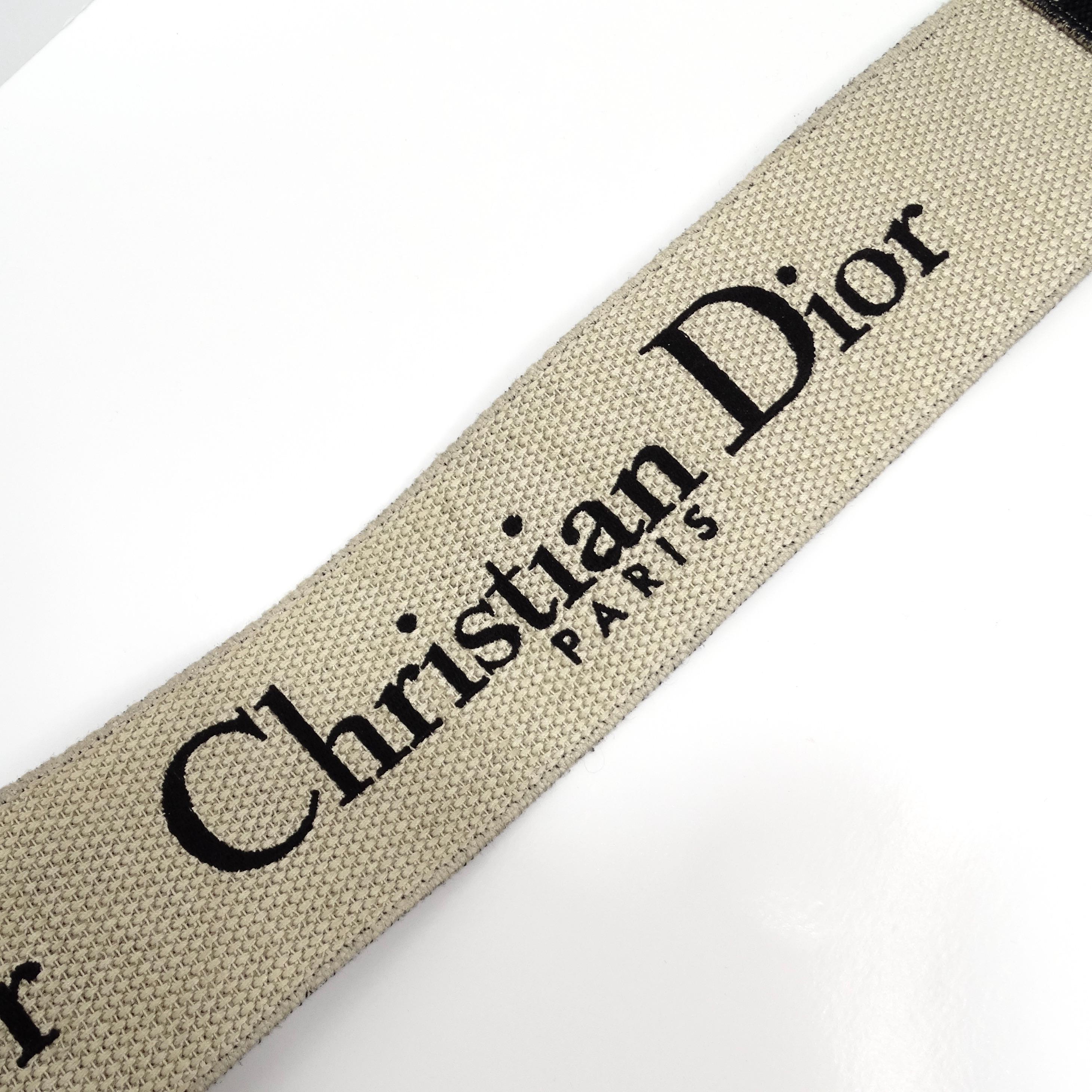 Christian Dior Medium Satteltasche aus schwarzem Kalbsleder im Angebot 7
