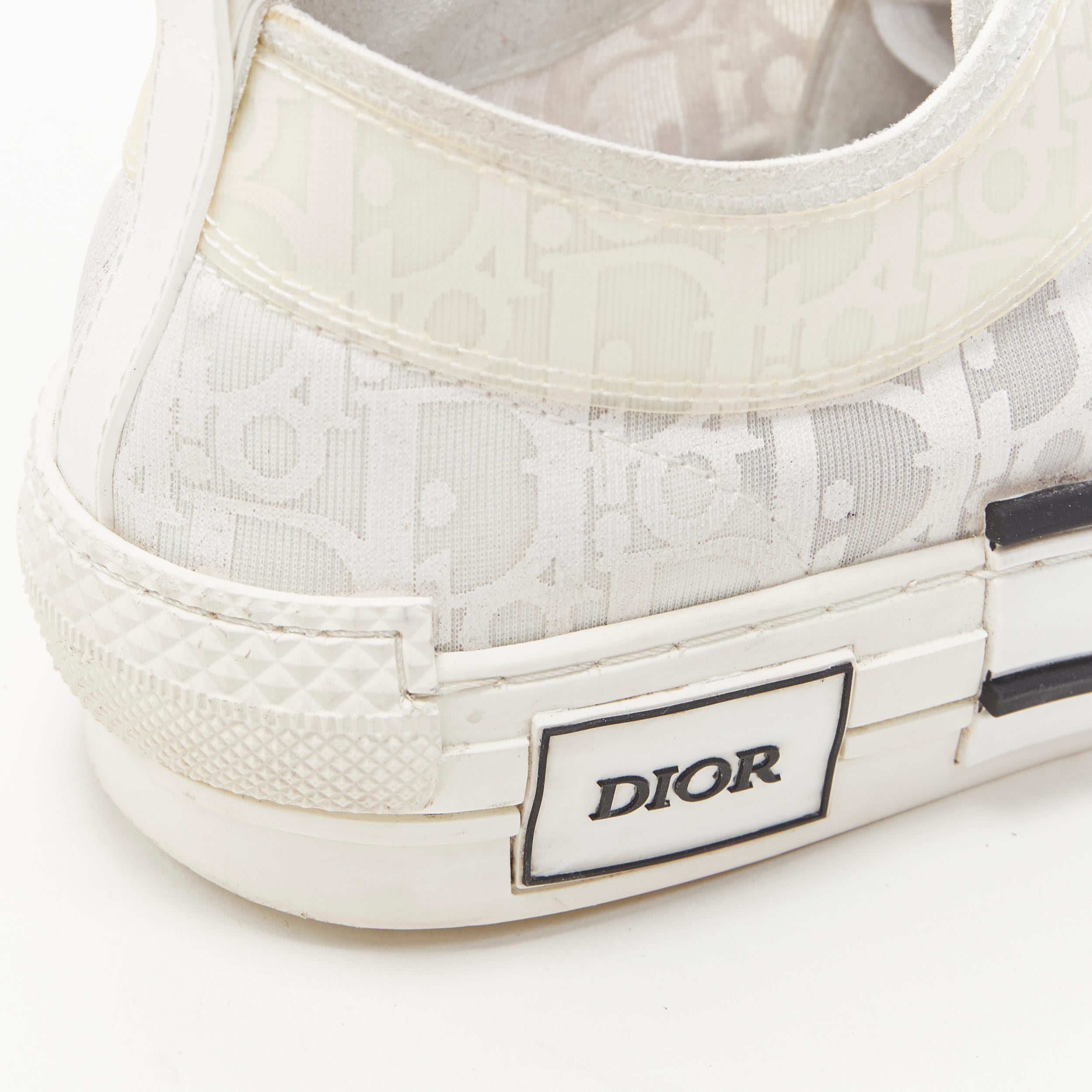 CHRISTIAN DIOR MEN Oblique B23 monogram print white low top sneaker EU42 5