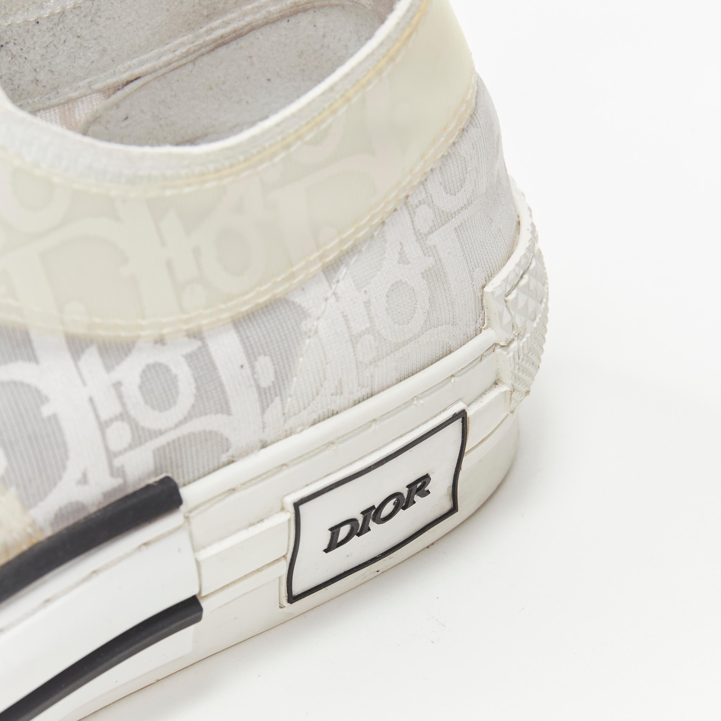 CHRISTIAN DIOR MEN Oblique B23 monogram print white low top sneaker EU42 2