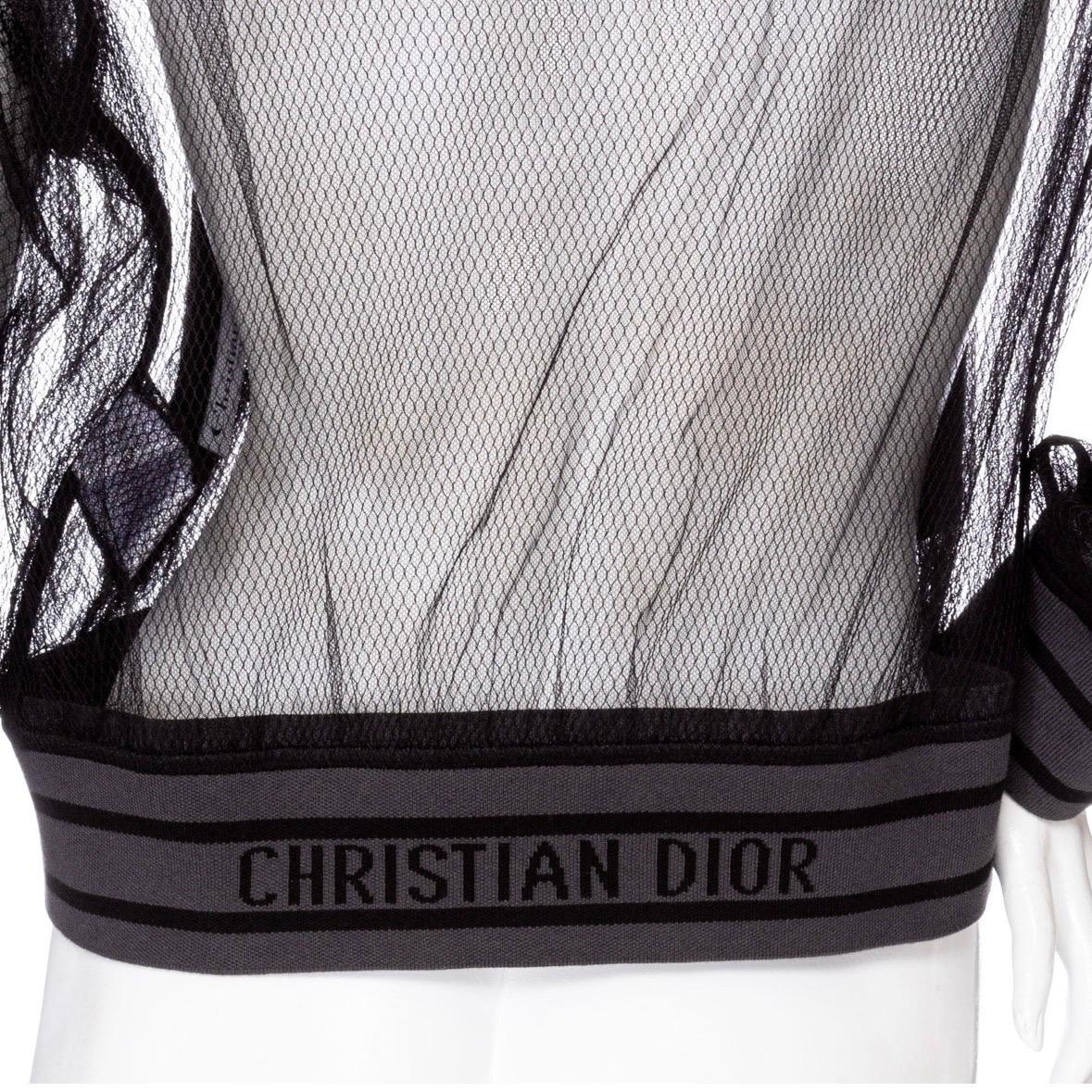 Christian Dior Mesh Logo Bomber Jacket  For Sale 2