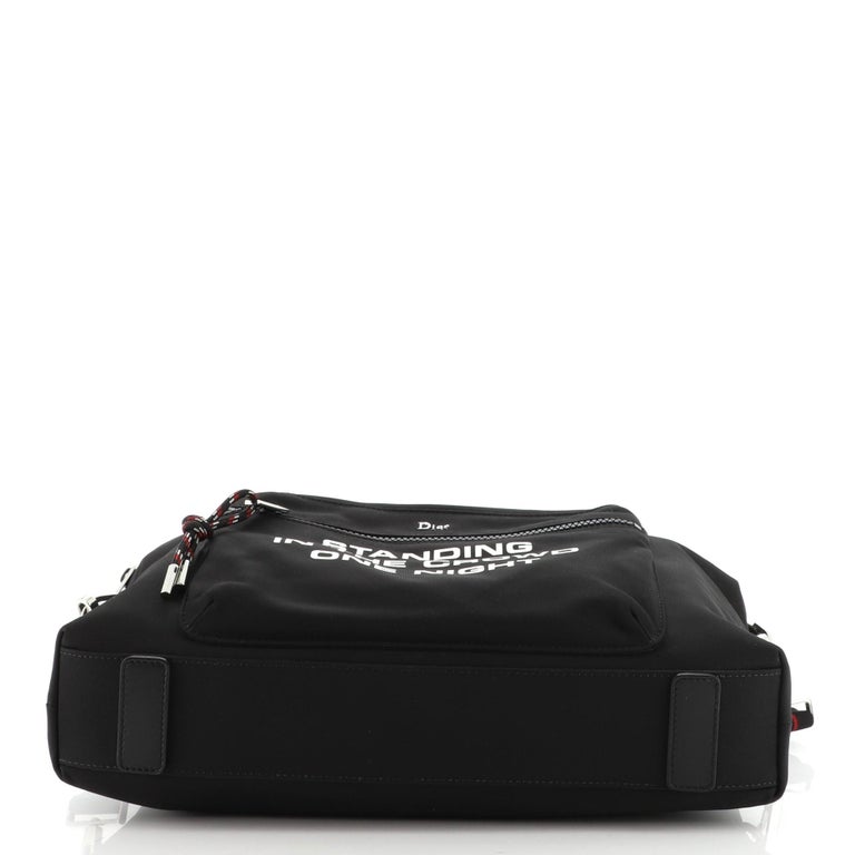 Christian Dior Messenger Bag Printed Canvas Large at 1stDibs