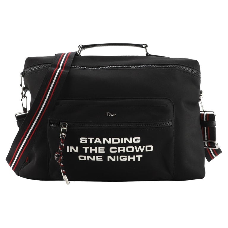 Christian Dior Messenger Bag Printed Canvas Large at 1stDibs