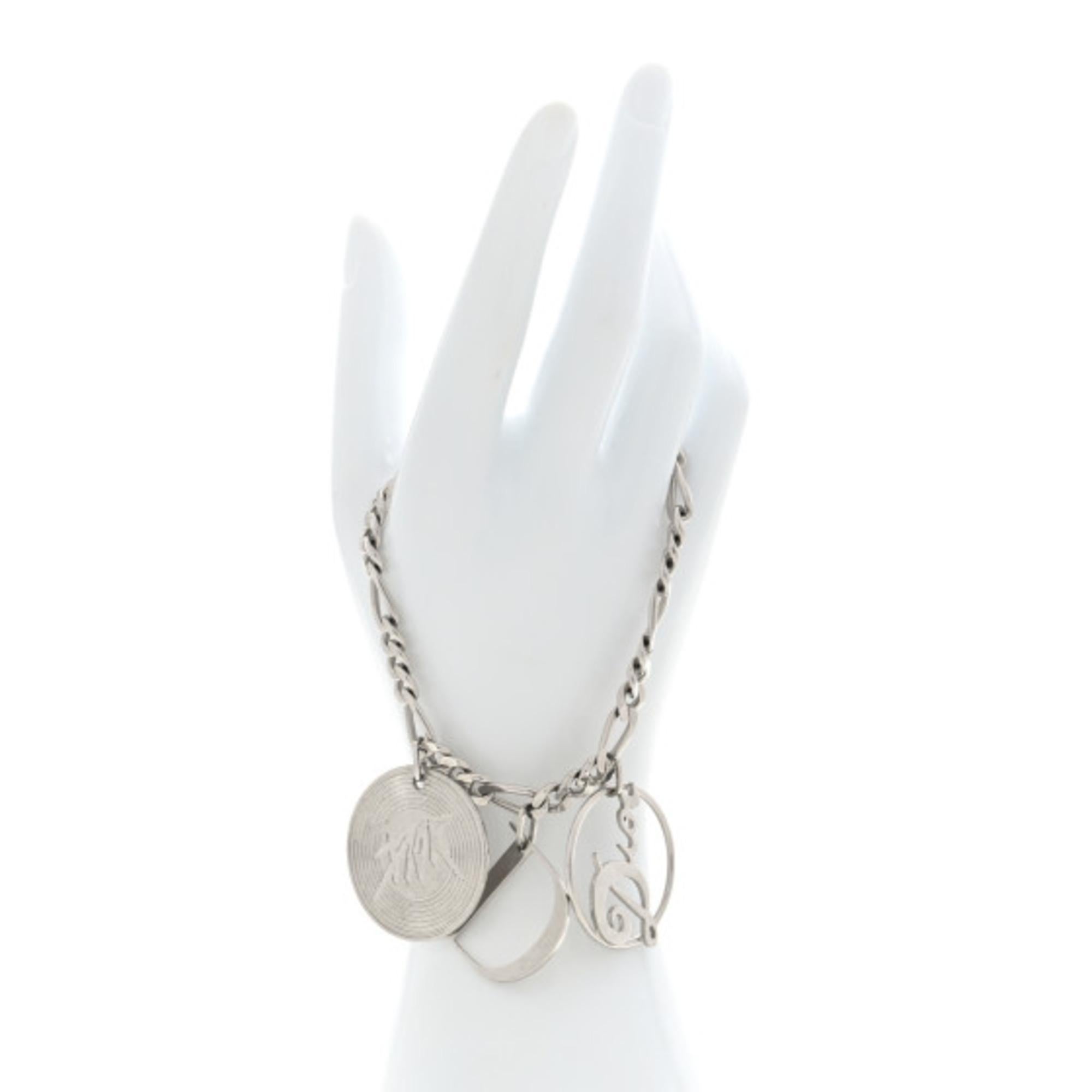 Modern Christian Dior Metal Charm Bracelet For Sale