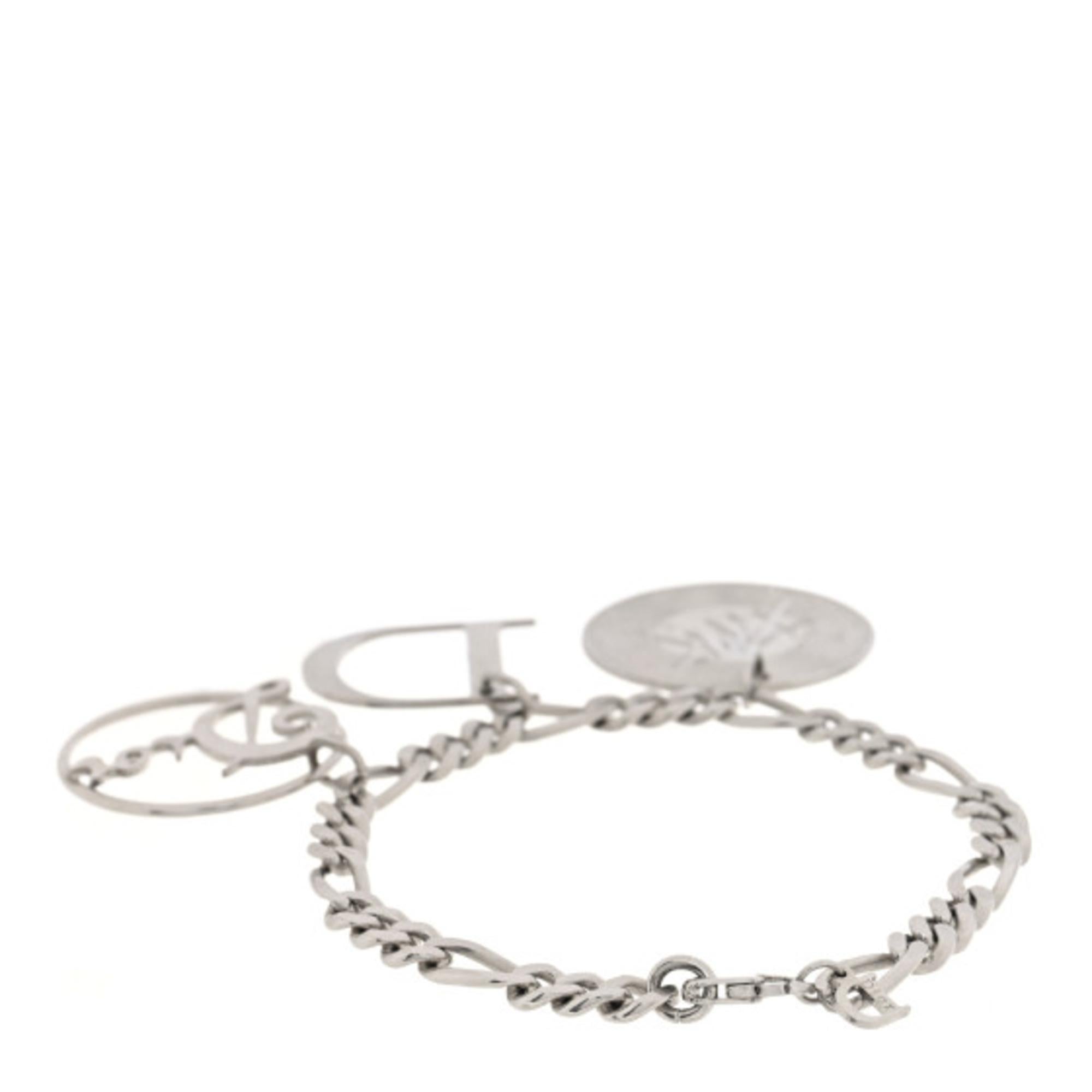 Christian Dior Metal Charm Bracelet In Excellent Condition For Sale In New York, NY