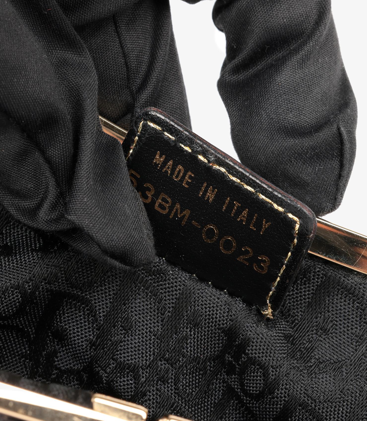 Christian Dior Metallic Black Snakeskin Leather Vintage Mini Saddle Bag en vente 4
