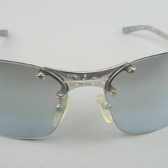 CHRISTIAN DIOR Sunglasses - Metallic Blue & Silver Star Stud Metal POP Spring