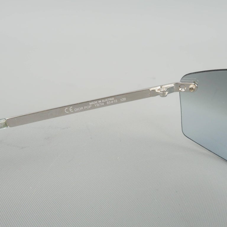 CHRISTIAN DIOR Sunglasses - Metallic Blue and Silver Star Stud