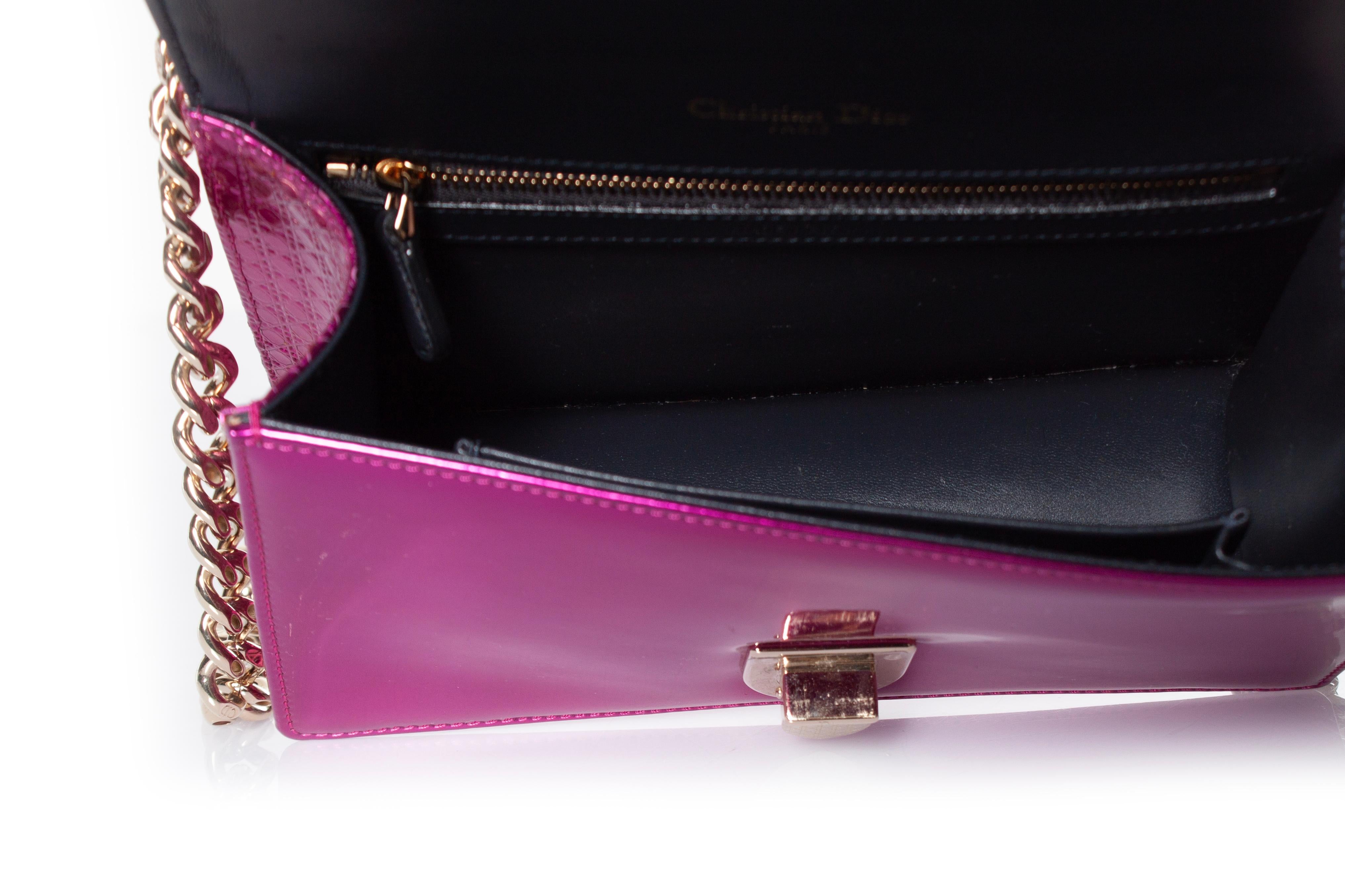 Christian Dior, Metallic Diorama flap bag For Sale 5