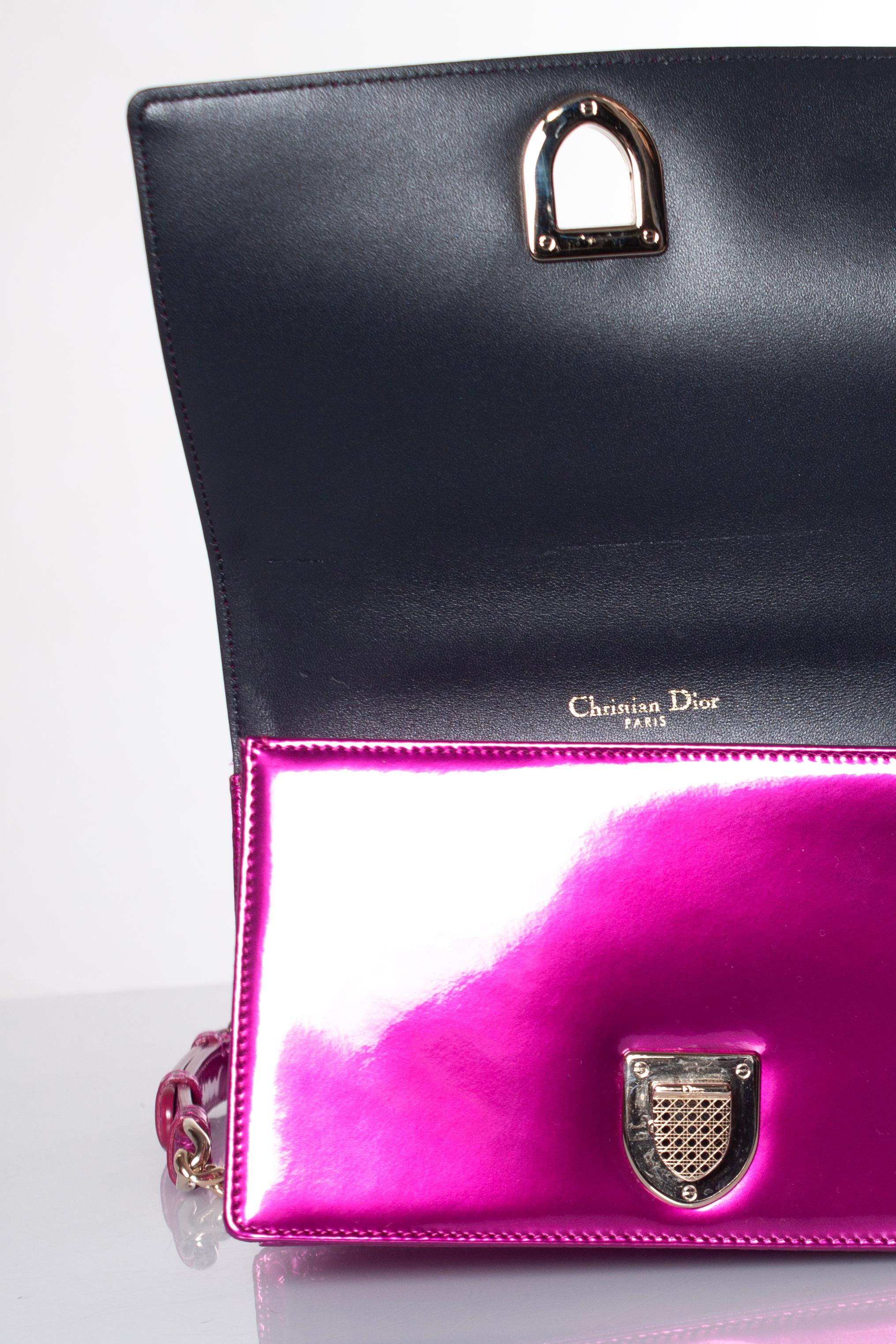 Christian Dior, Metallic Diorama flap bag For Sale 3