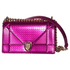 Christian Dior, Metallic Diorama-Klappentasche mit Klappe