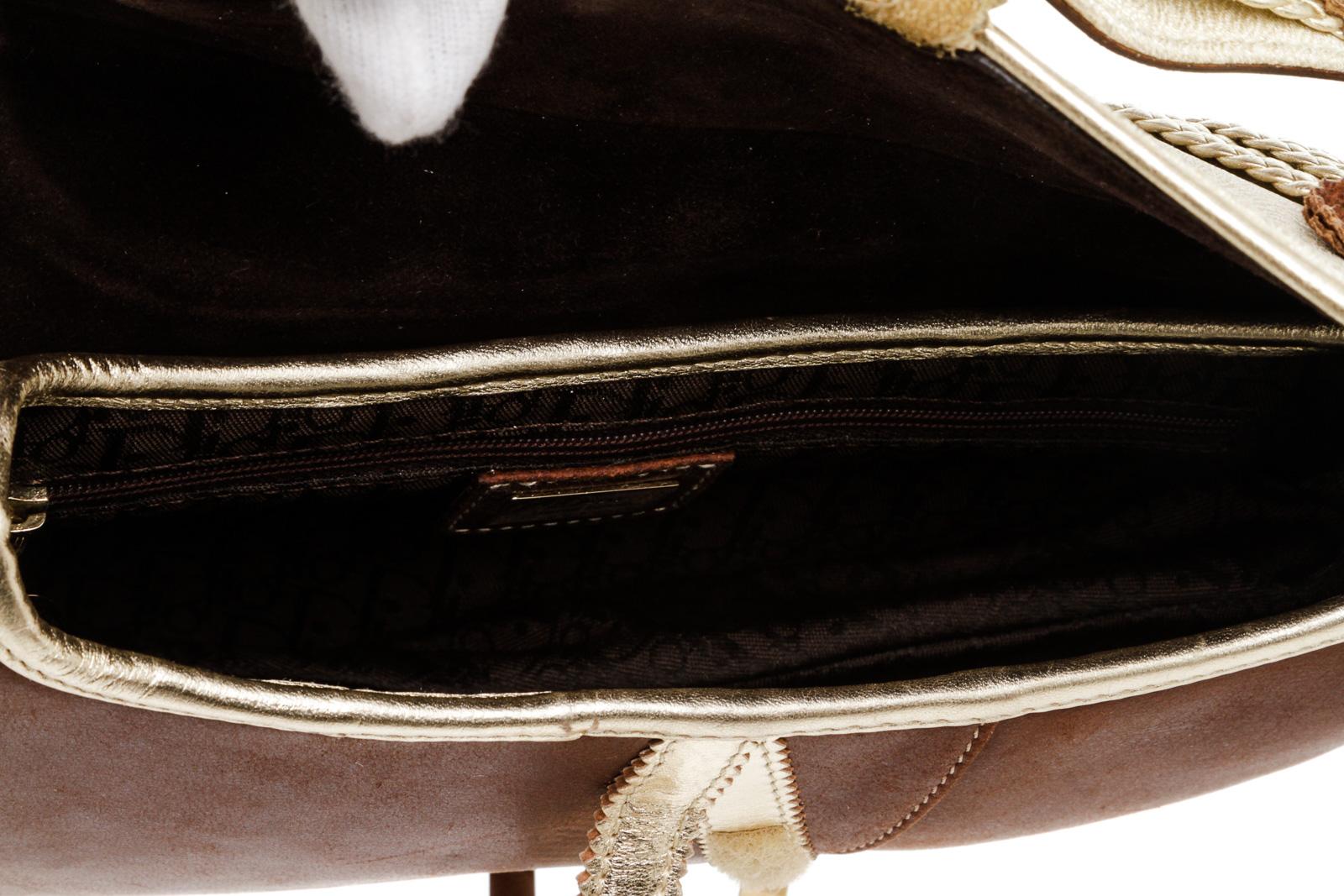 brown dior saddle bag