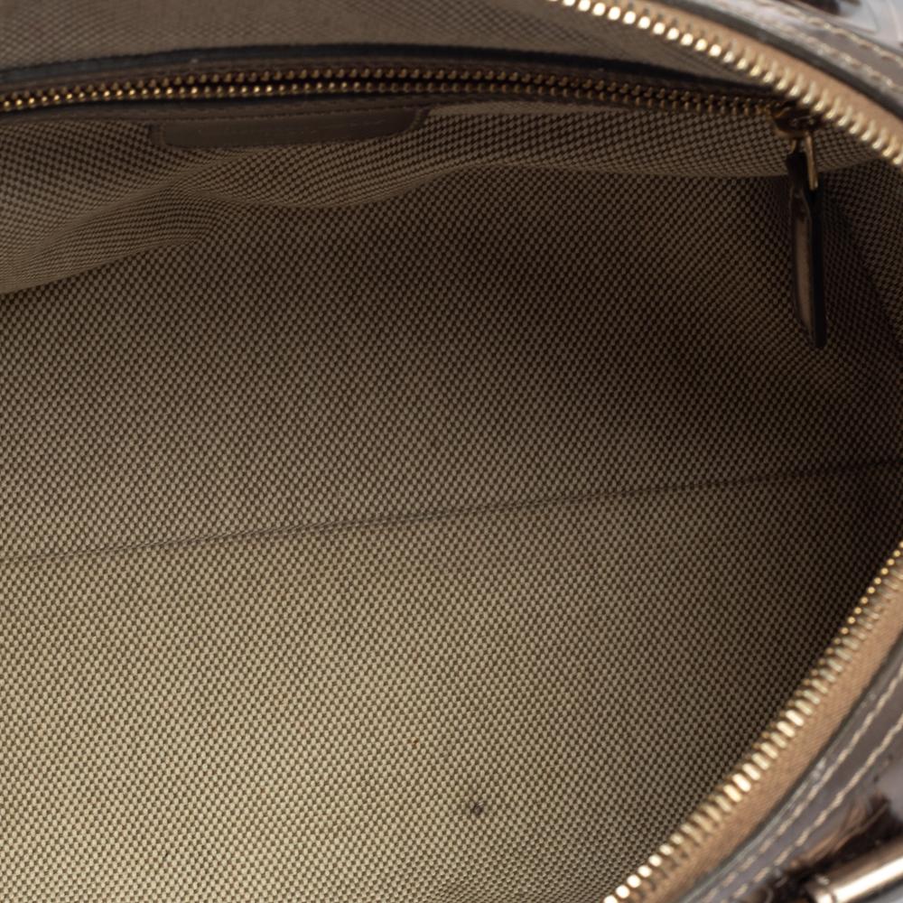 Women's Christian Dior Metallic Oblique Embossed Leather Boston Bag
