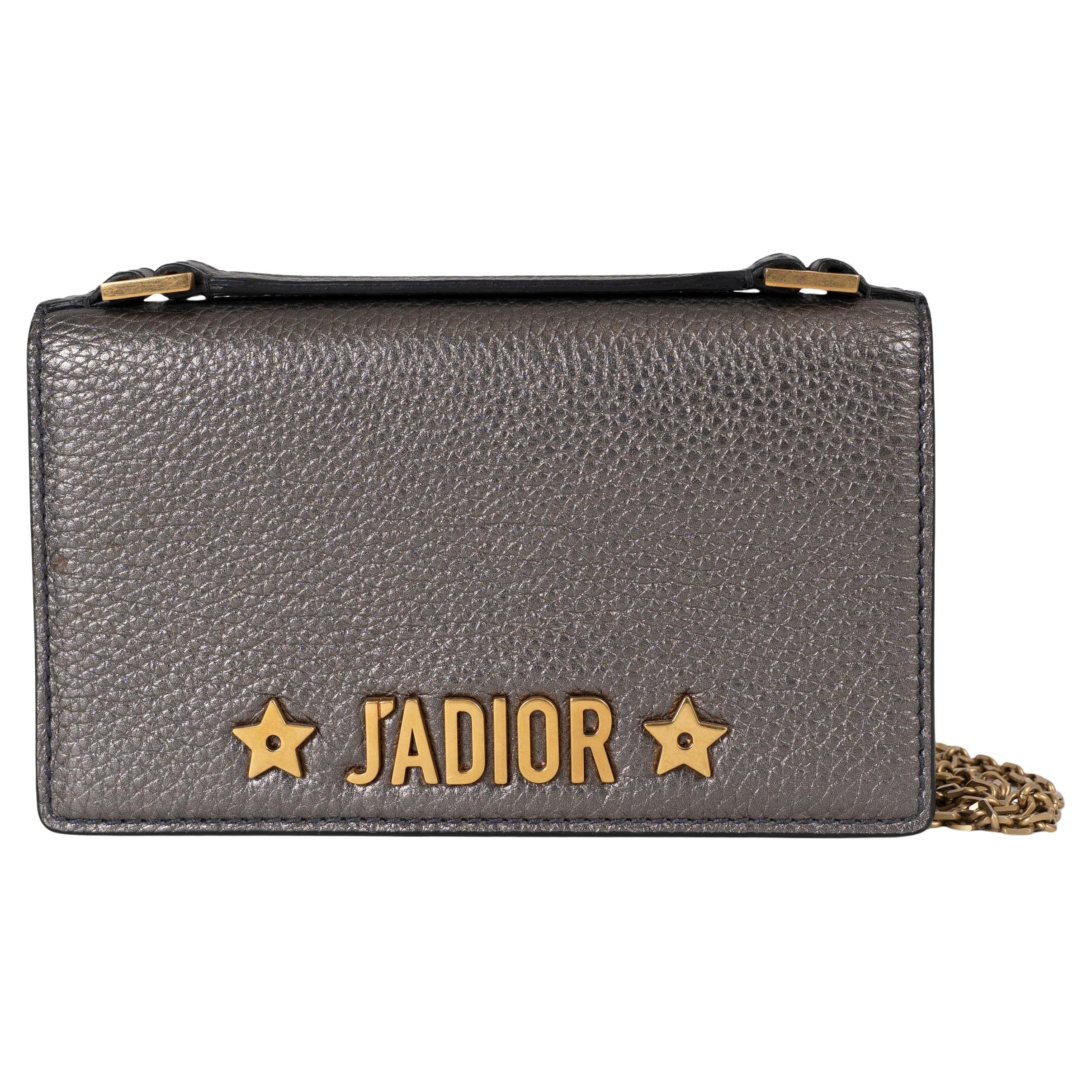 Pochette J'ADIOR 2018 in pelle peltro metallizzata di Christian Dior in vendita