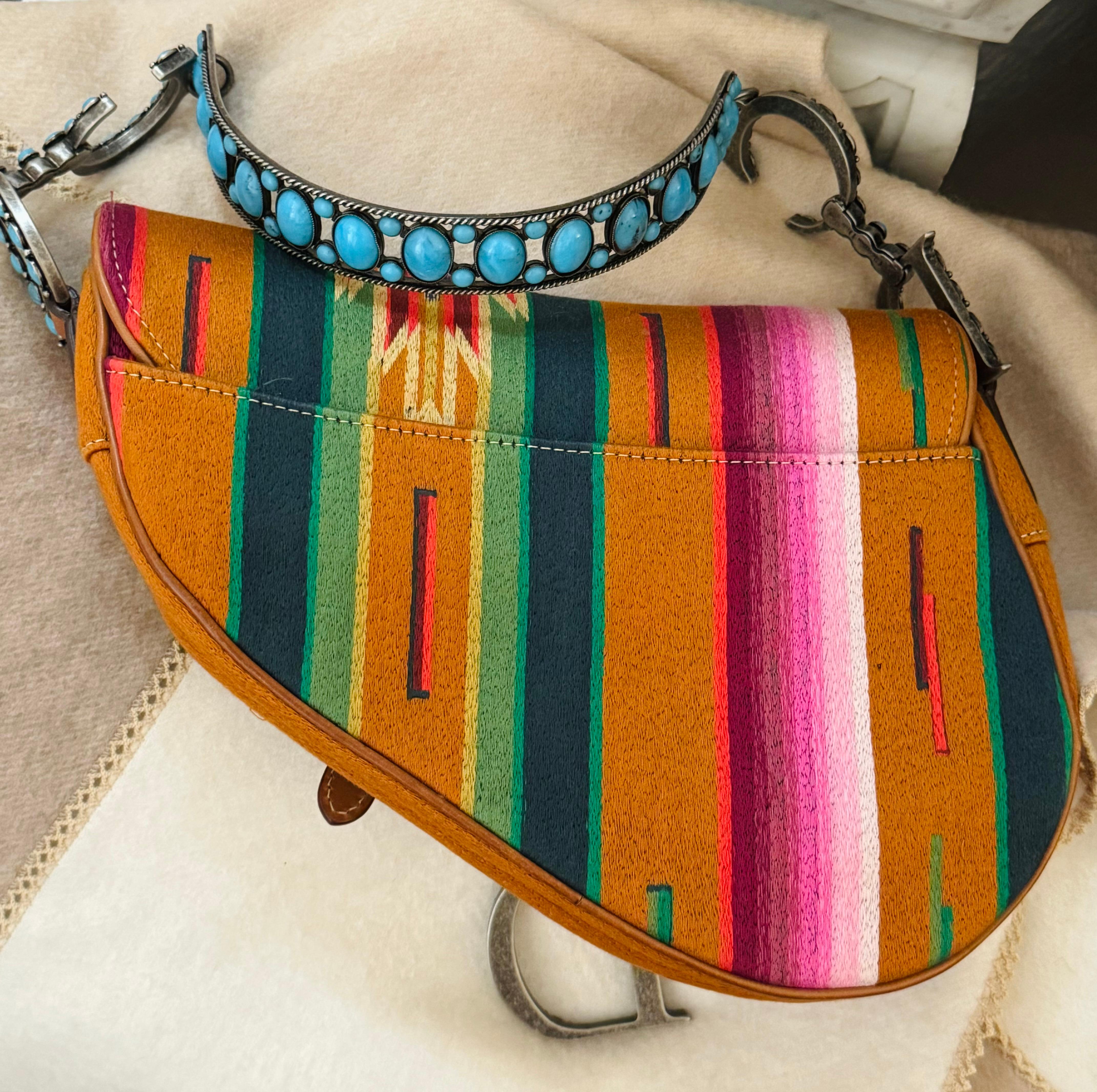 Christian Dior Mexico Saddle bag anniversary limited edition by John Galliano In Excellent Condition In PARIS, FR