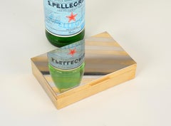 Christian Dior Midcentury Brass and Chrome Decorative Jewelry Box, Italy 1970s