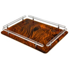Christian Dior Midcentury Lucite Serving Tray after Willy Rizzo, 1970s