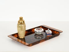 Christian Dior Italienisches Serviertablett aus Lucite mit Schildpatt-Effekt aus der Mitte des Jahrhunderts 1970er Jahre