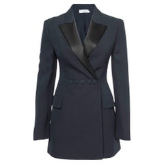 Christian Dior Midnight Blue Crepe & Silk Blazer S