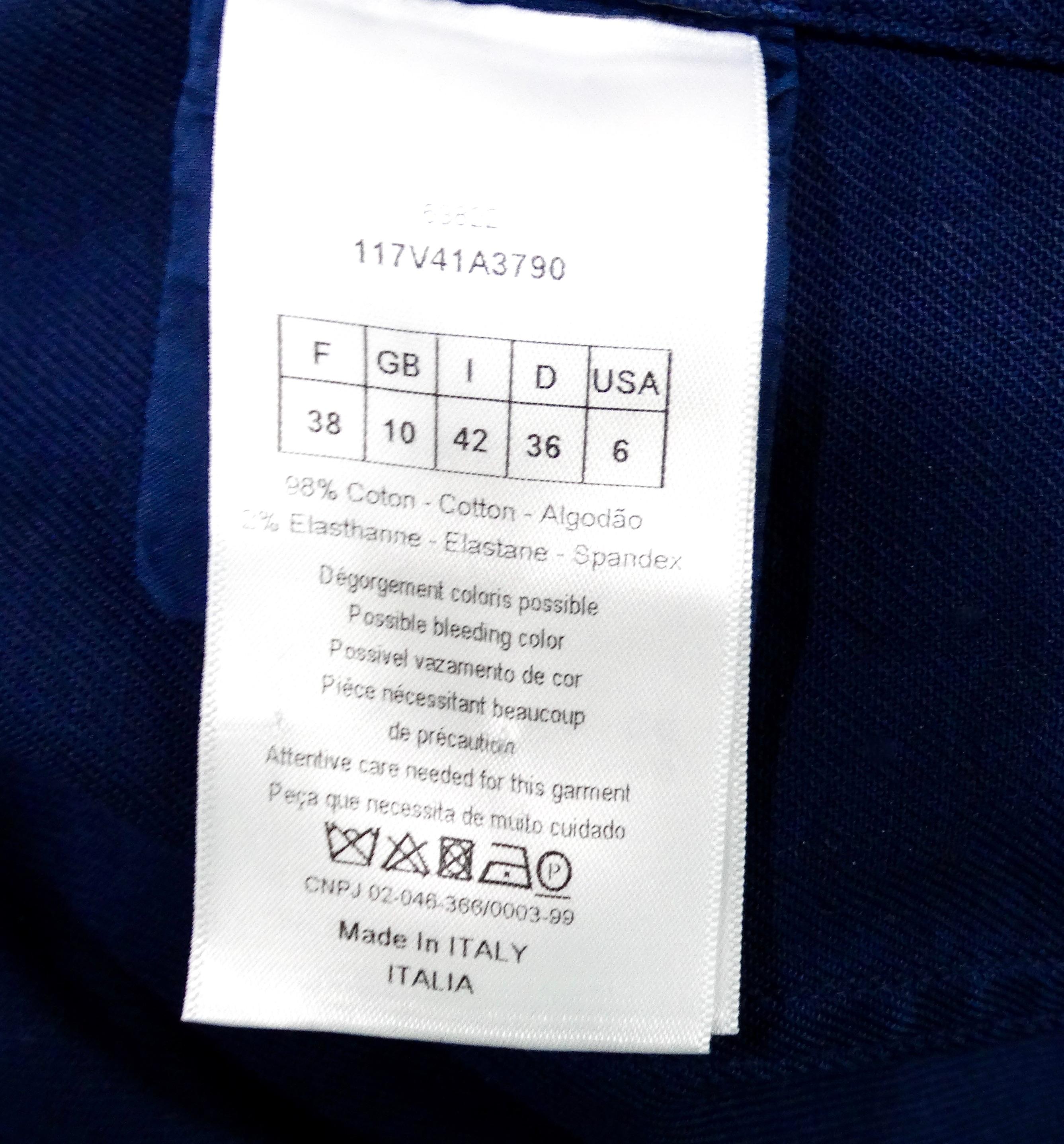 Christian Dior Mitternachtsblaue Tie-Dye-Jacke aus Denim im Angebot 6