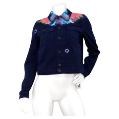 Christian Dior Midnight Blue Tie-Dye Detailed Denim Jacket