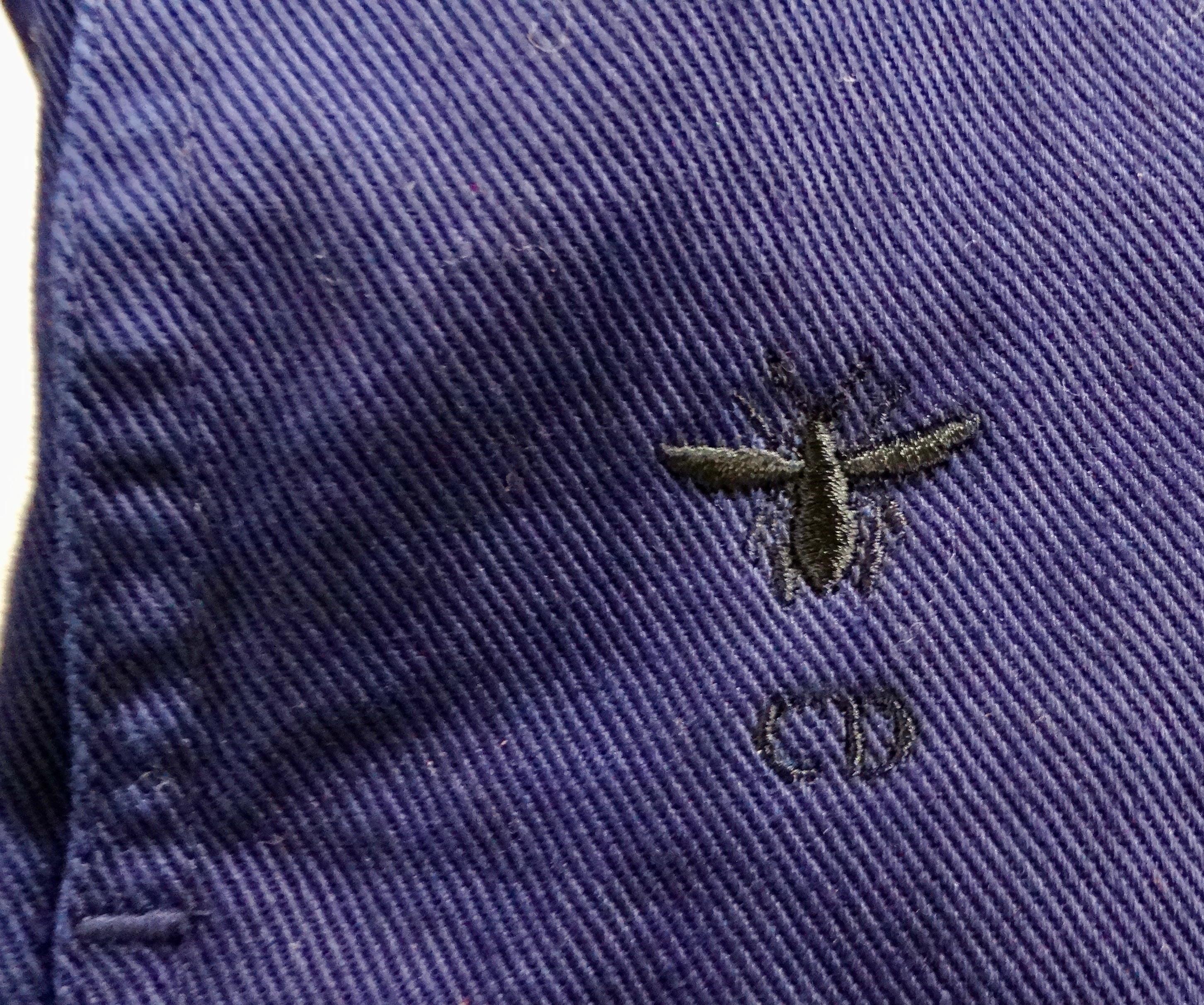Christian Dior Mitternachtsblaue Tie-Dye-Jacke aus Denim Damen im Angebot