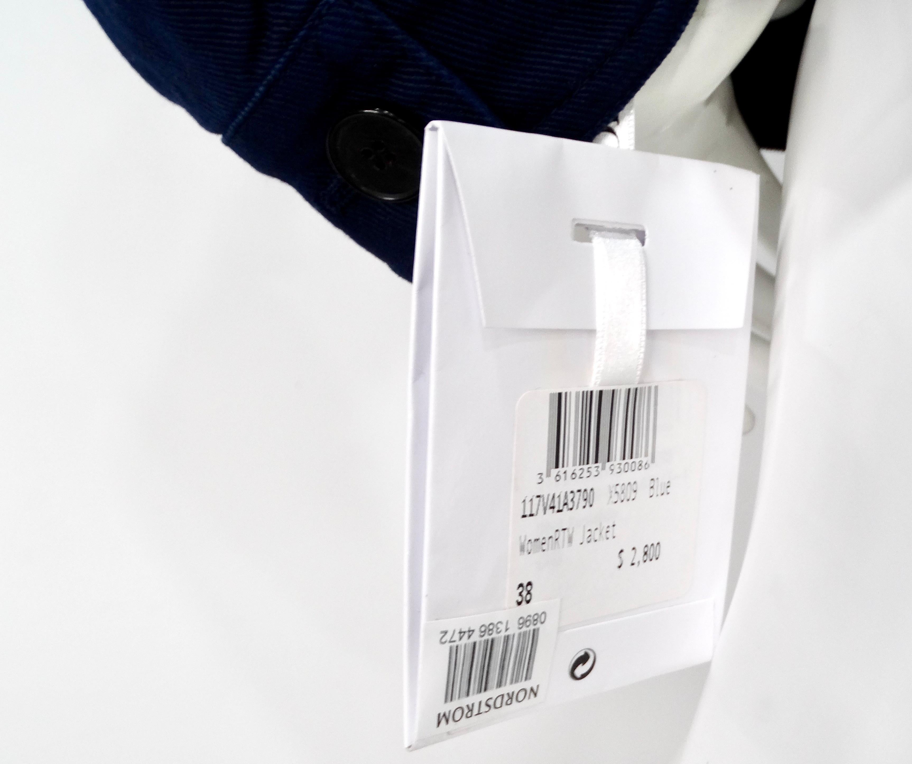 Christian Dior Mitternachtsblaue Tie-Dye-Jacke aus Denim im Angebot 4