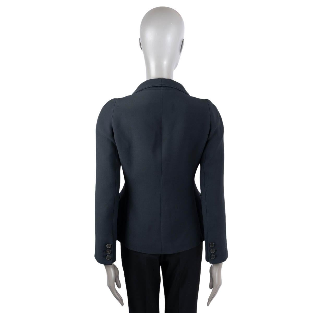 CHRISTIAN DIOR midnight blue wool silk 2018 TUXEDO Jacket 40 M For Sale 3