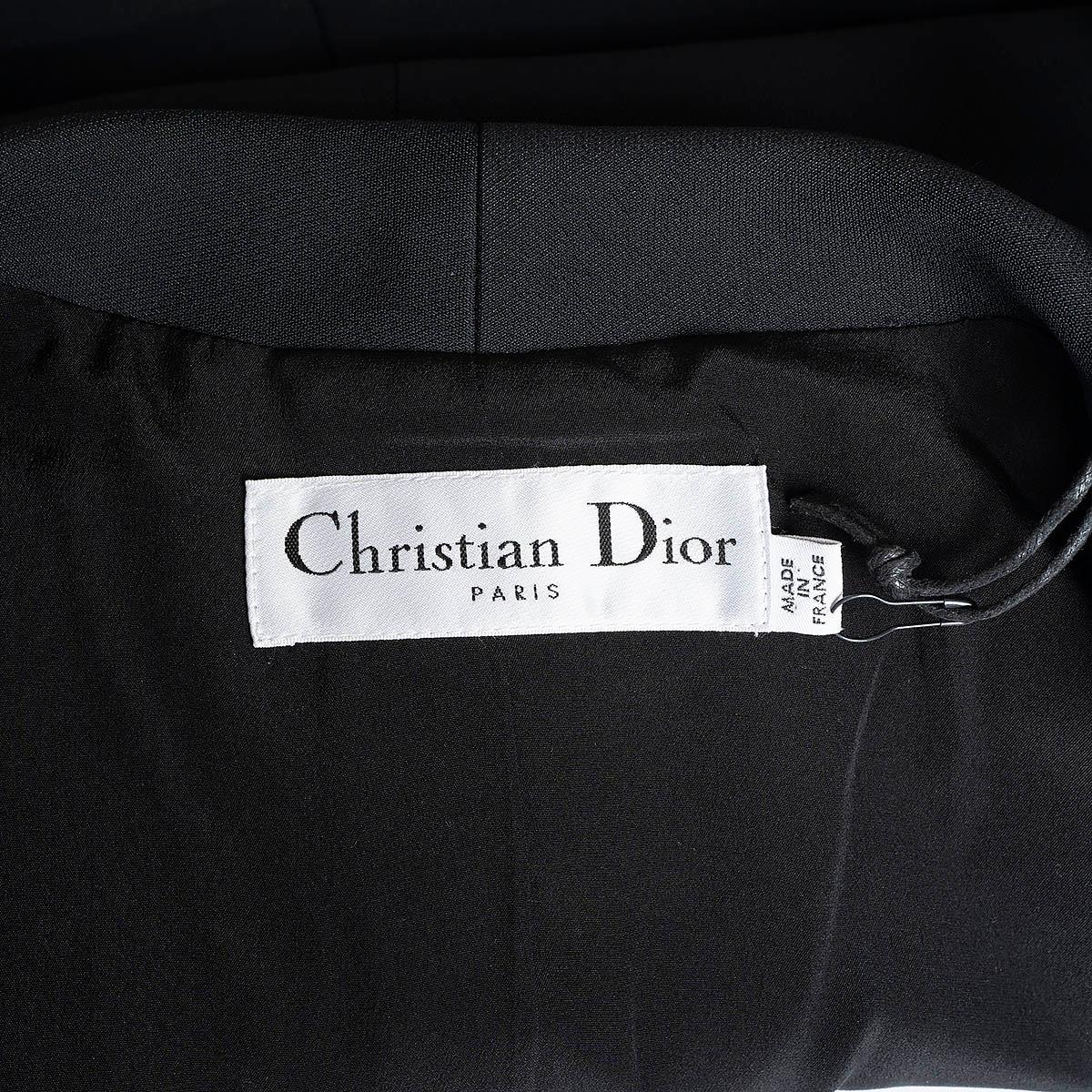 CHRISTIAN DIOR midnight blue wool silk 2018 TUXEDO Jacket 40 M For Sale 5