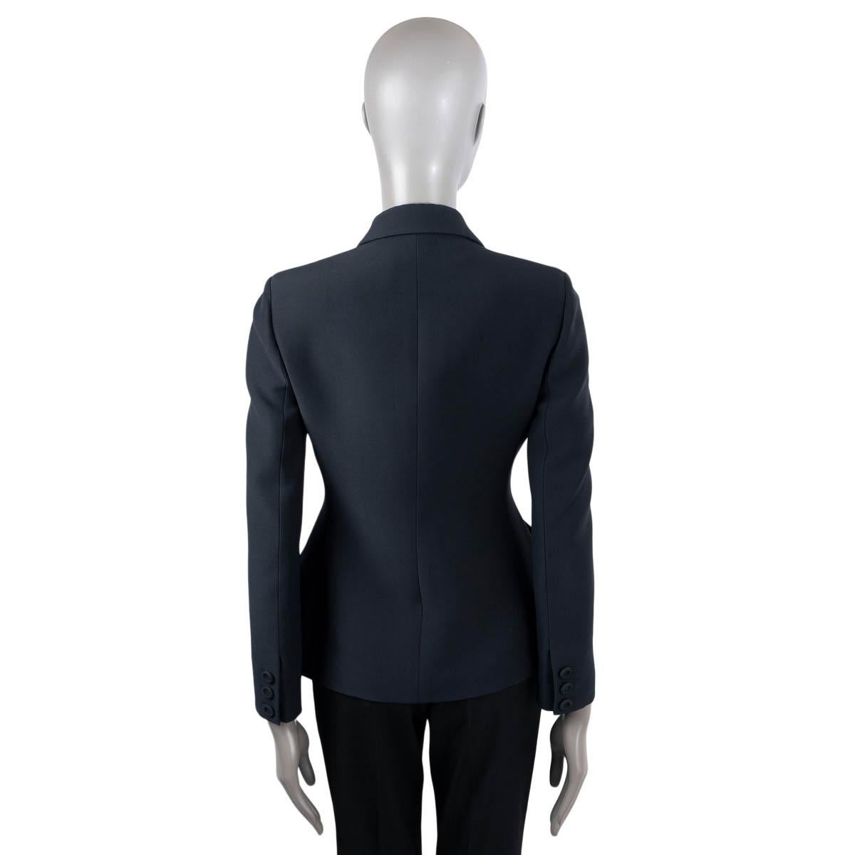 Women's CHRISTIAN DIOR midnight blue wool silk BAR 30 MONTAIGNE Jacket 38 S For Sale