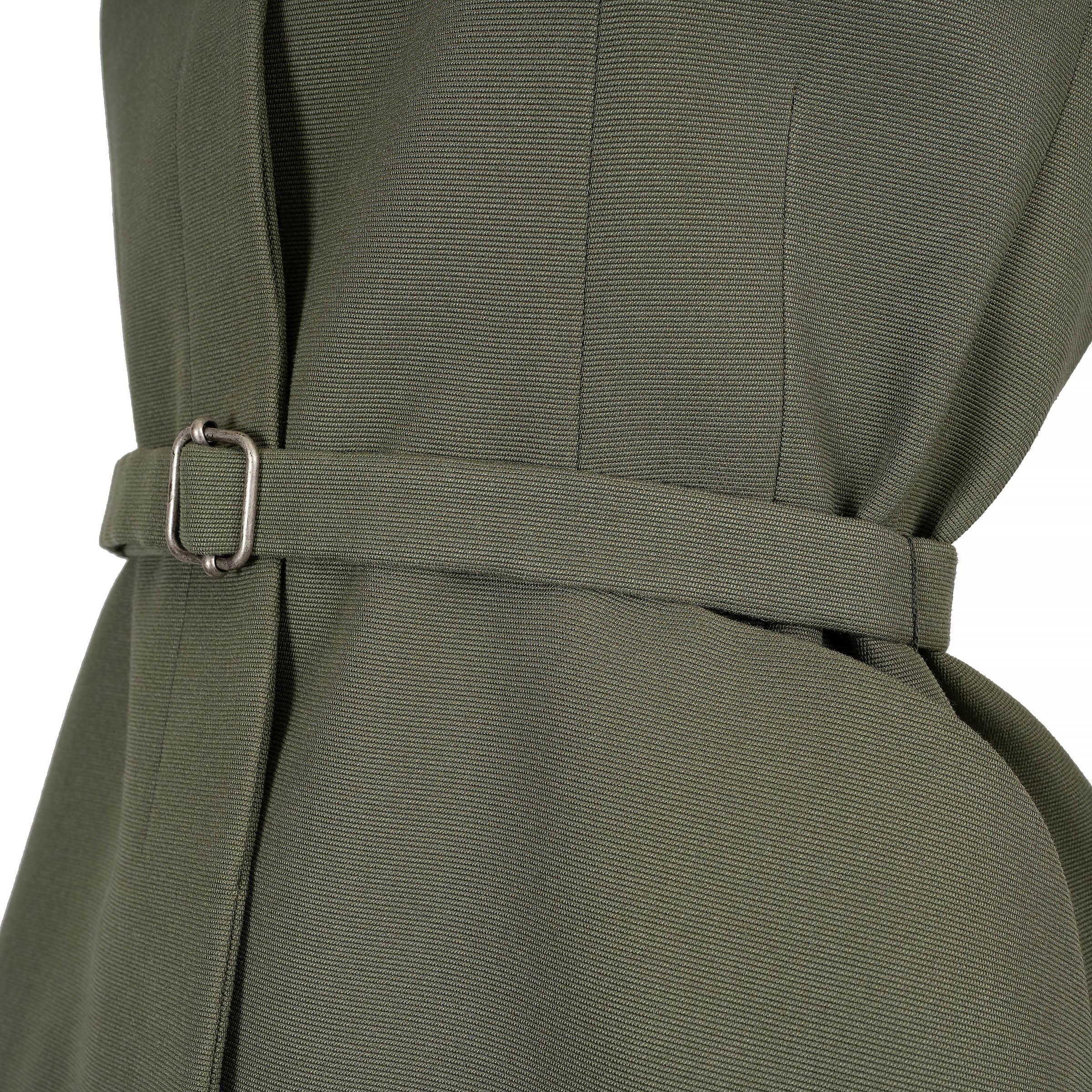 CHRISTIAN DIOR military green silk 2019 BAR SHORT Vest Jacket 38 S For Sale 1