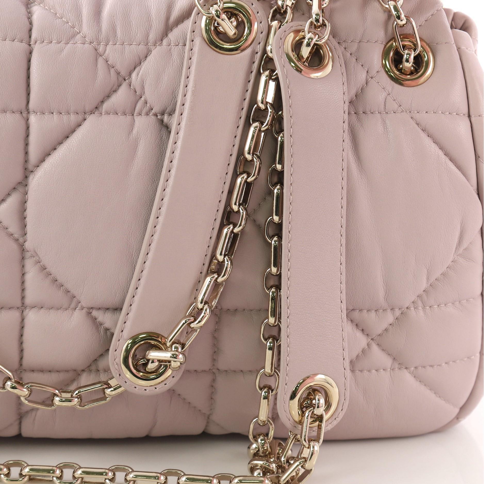 Women's Christian Dior Milly La Foret Handbag Cannage Quilt Lambskin Medium
