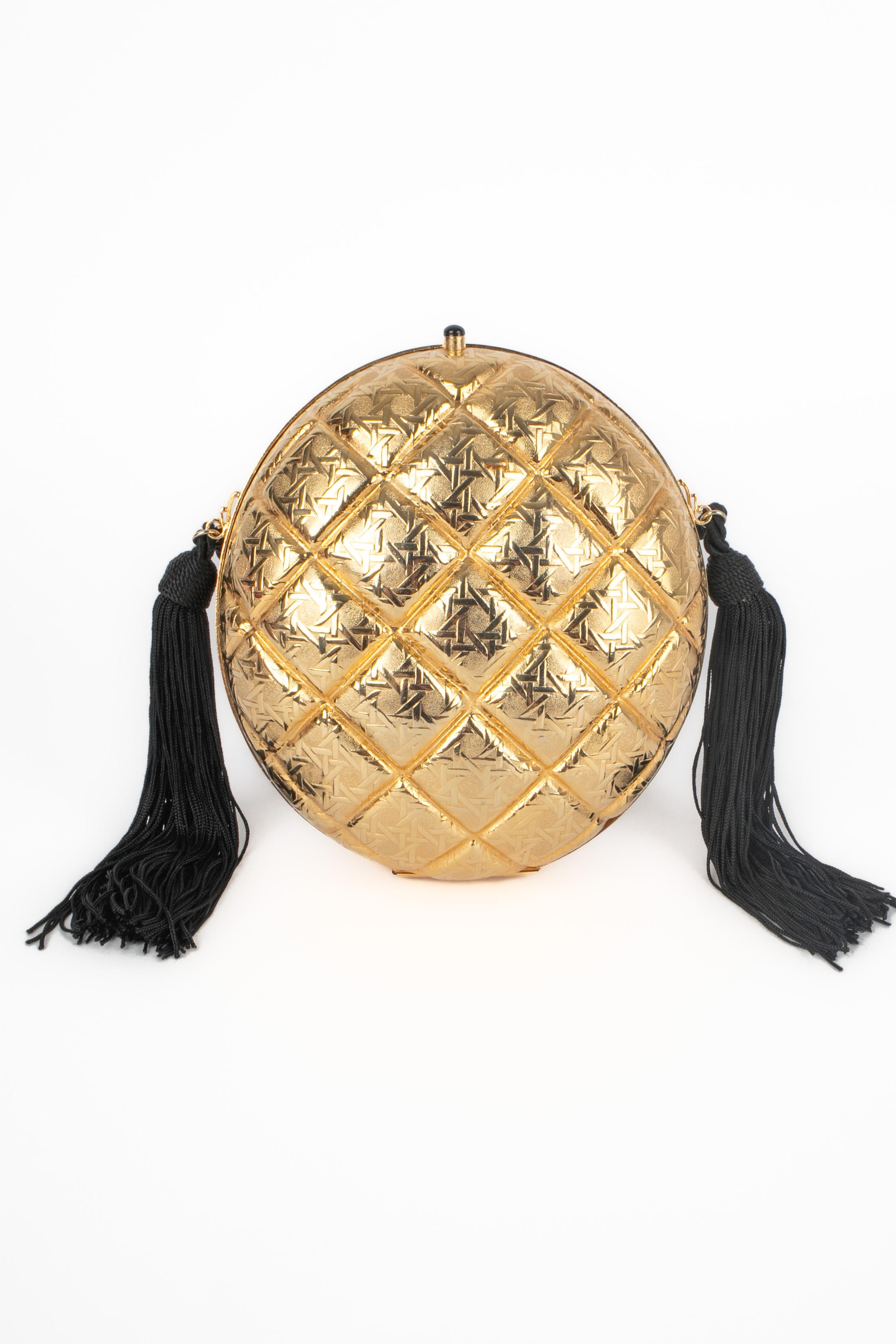 Beige Sac Christian Dior minaudière 1990 en vente