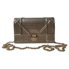 Christian Dior Mini Diorama Gold Bag