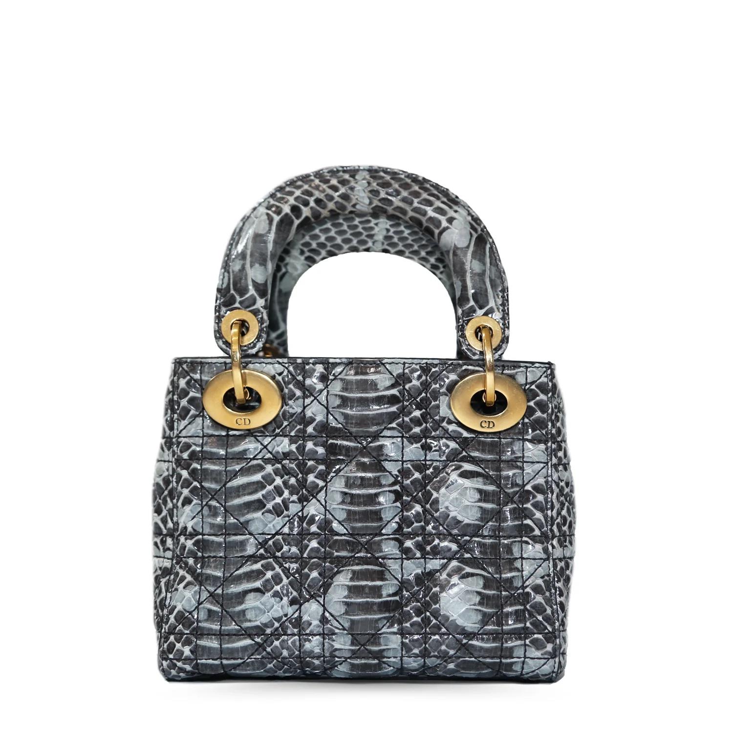 Christian Dior Mini Lady Dior Gris Neuf - En vente à London, GB