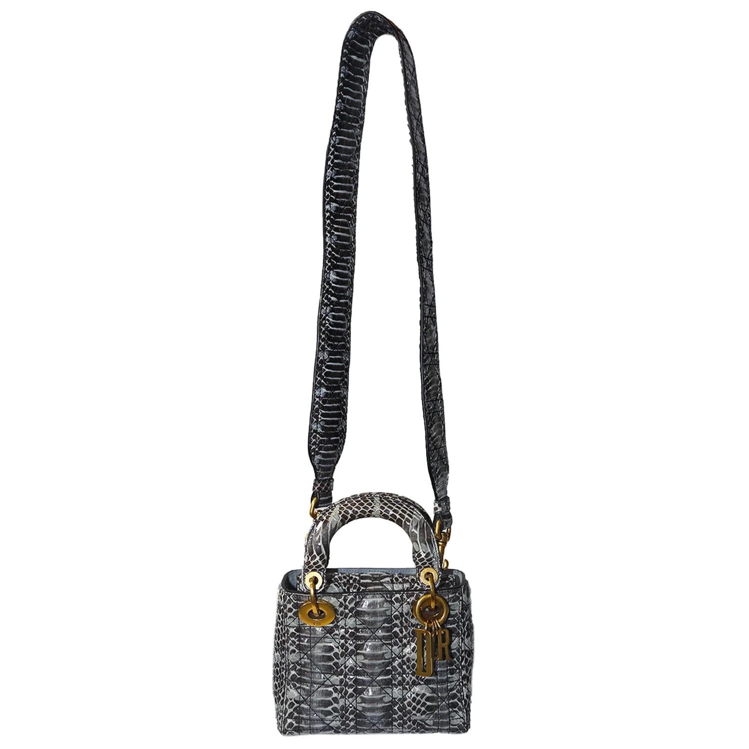 Christian Dior Mini Lady Dior Gris en vente 1