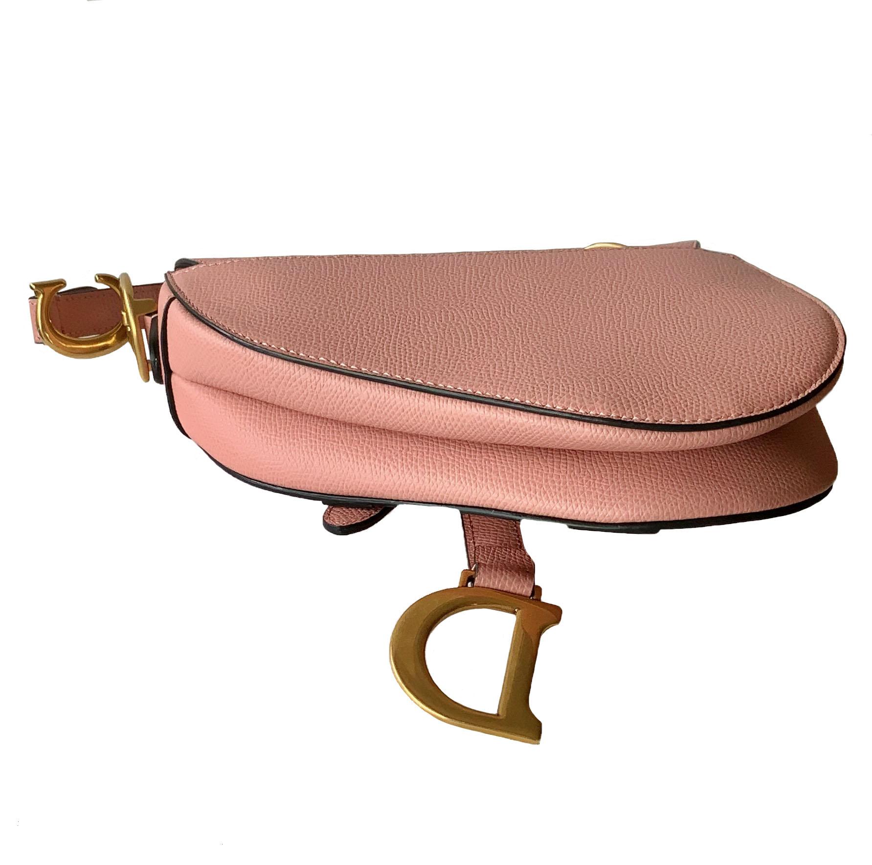 dior mini saddle bag pink