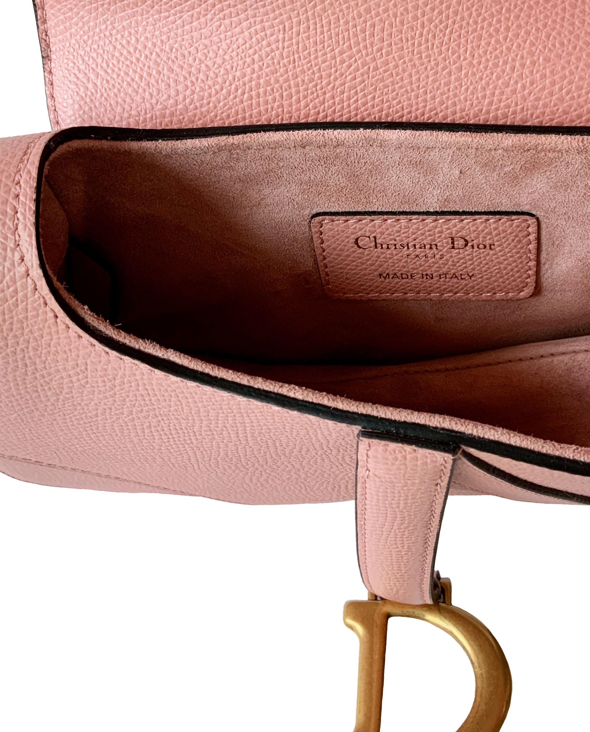 Women's or Men's Christian Dior Mini Saddle Calfskin Bag