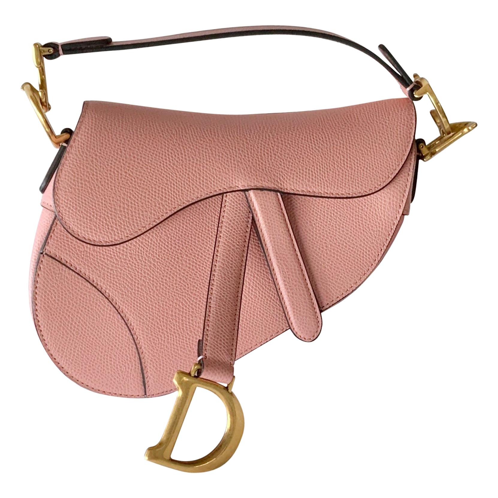Christian Dior Pink/White Monogram Mini Saddle Bag - Vilma's Vault