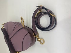 Christian Dior Mini Saddle Purple GHW