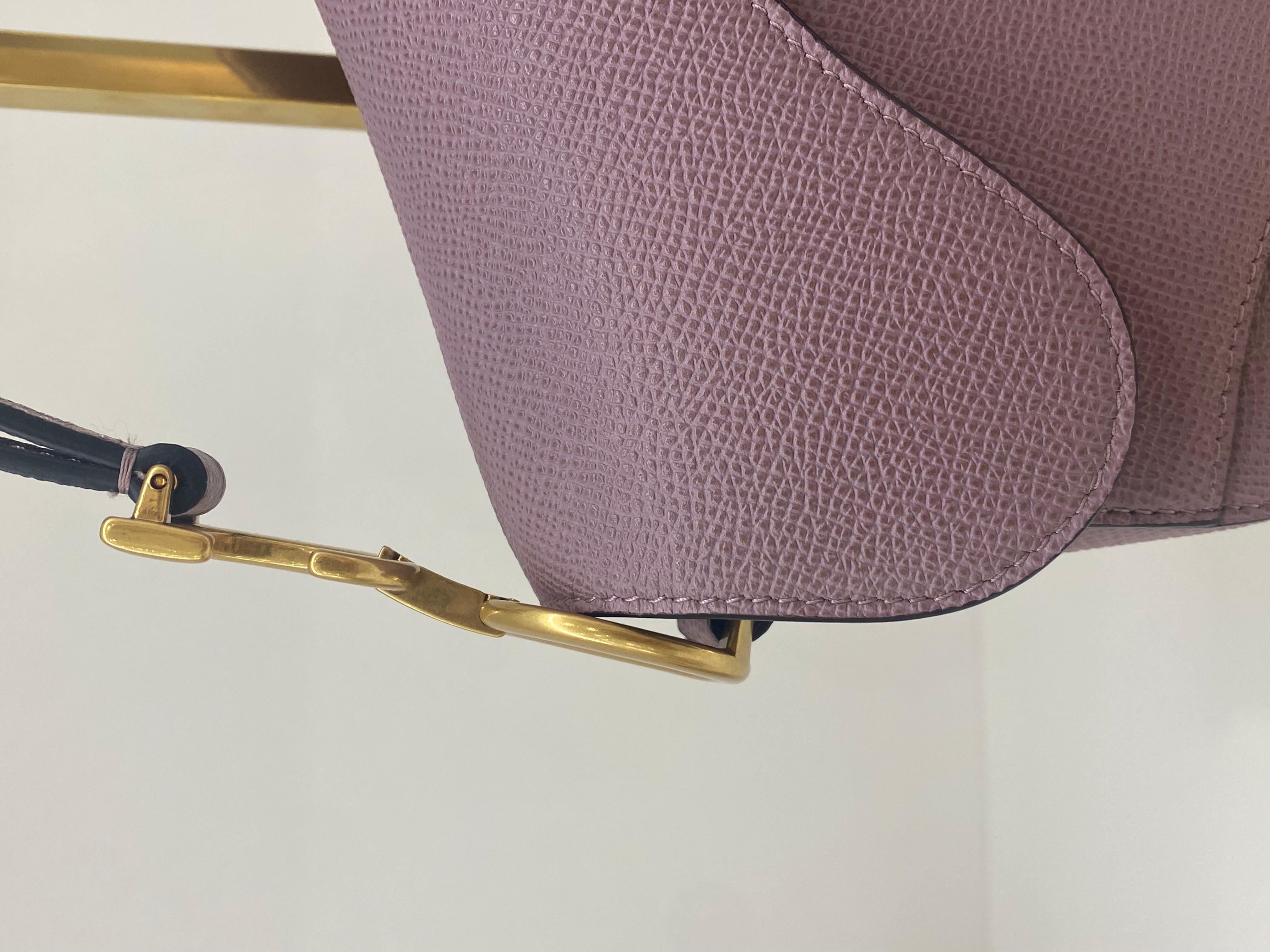 Women's or Men's Christian Dior Mini Saddle Purple GHW For Sale