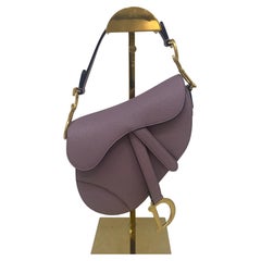 Christian Dior Mini Saddle Purple GHW