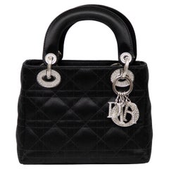 Christian Dior Mini Satin Cannage Lady Dior Bag