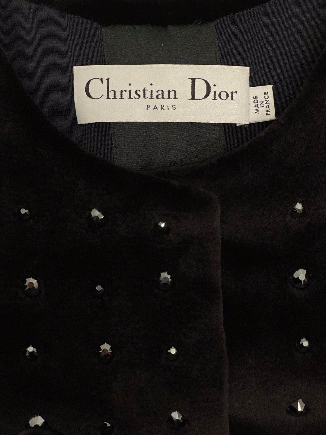 Christian Dior - Manteau noir en vison Excellent état - En vente à London, GB