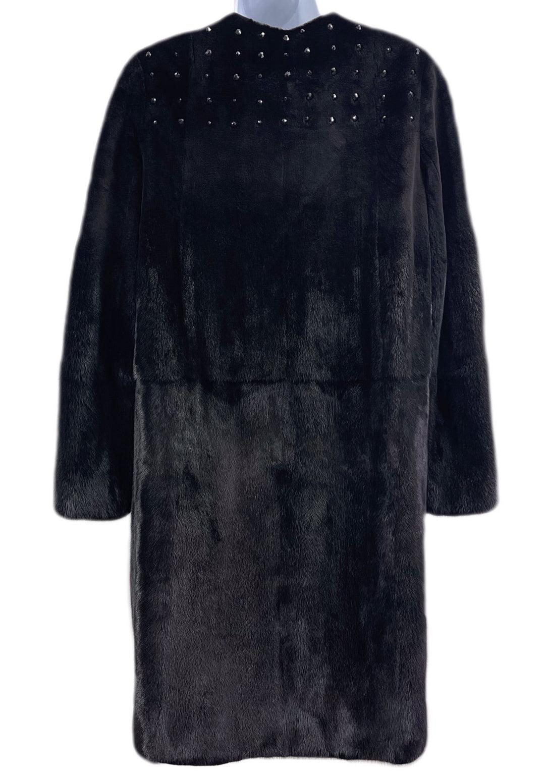 Christian Dior - Manteau noir en vison en vente 1