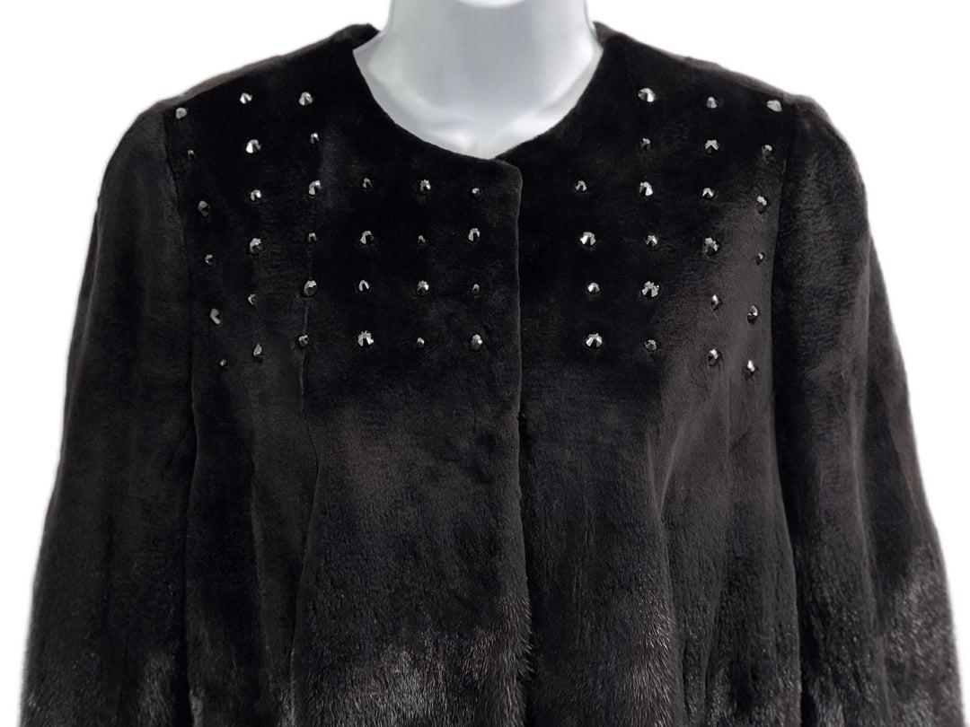Christian Dior Mink Black Coat For Sale 3