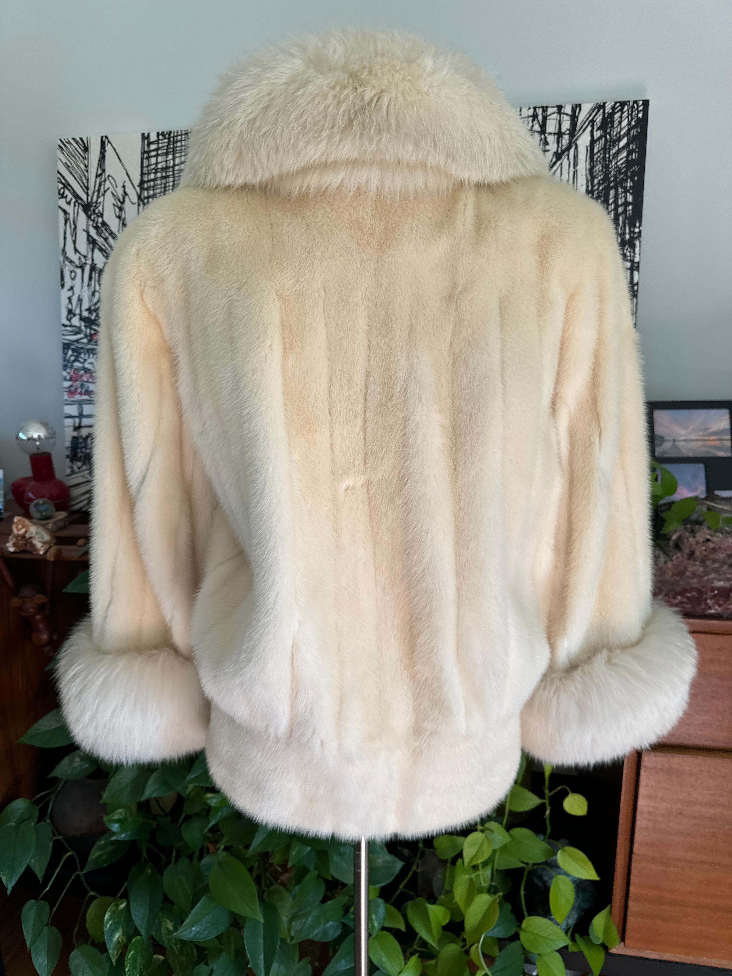 Christian Dior Mink & Fox Jacket  Fourrure Coat For Sale 6