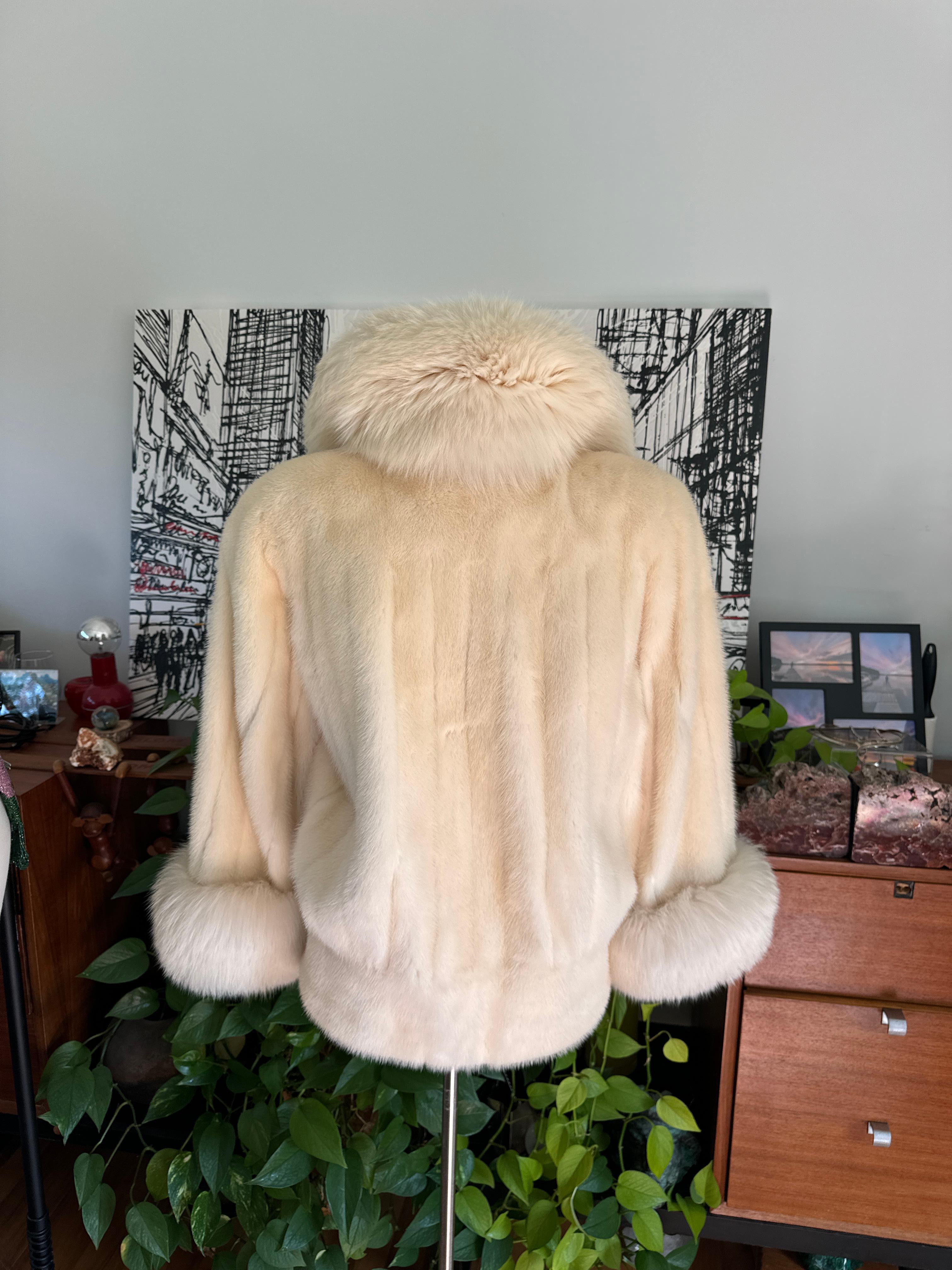 Christian Dior Mink & Fox Jacket  Fourrure Coat For Sale 7