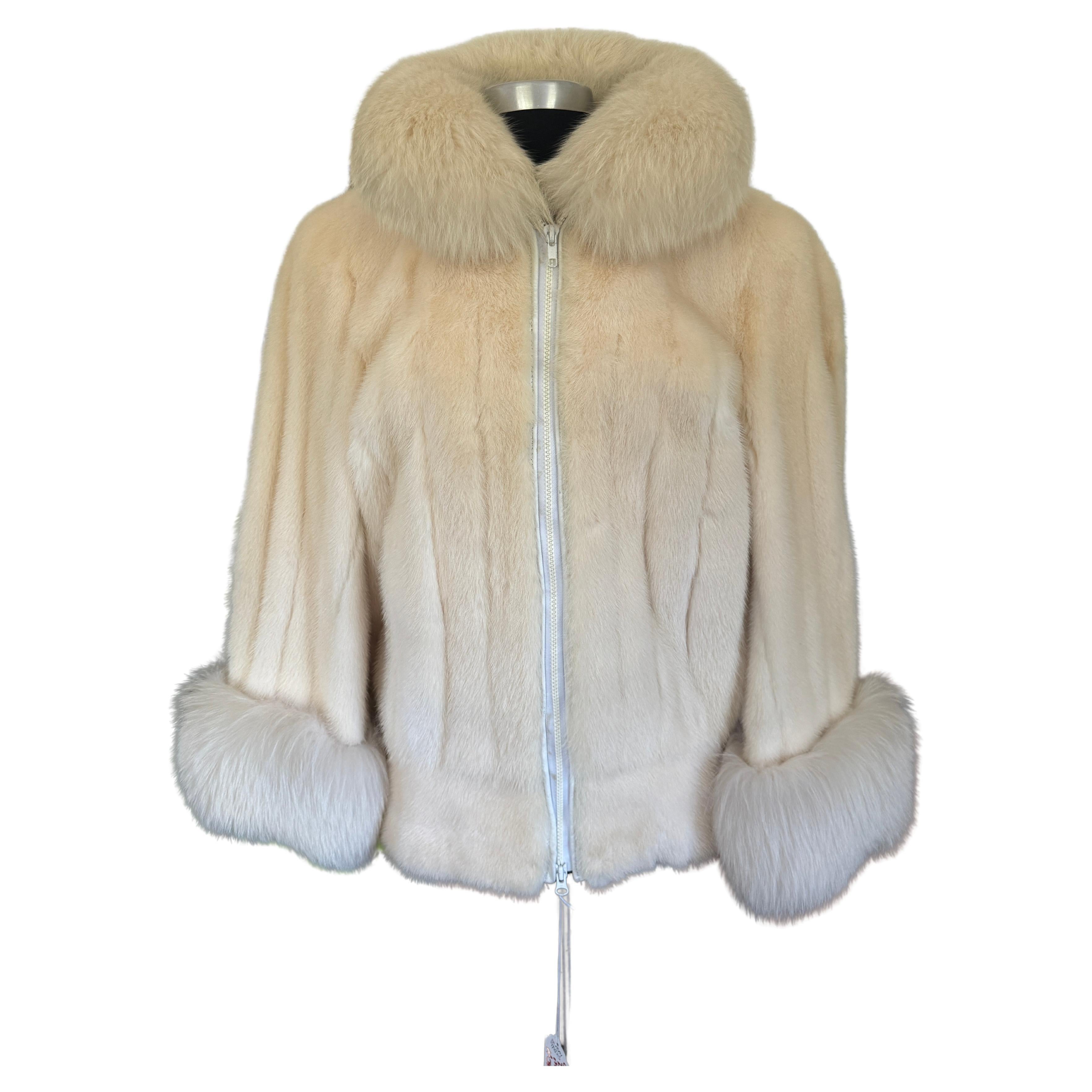 Veste en vison et renard Christian Dior  Manteau Fourrure