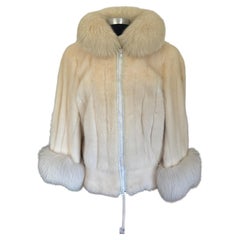 Veste en vison et renard Christian Dior  Manteau Fourrure